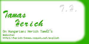 tamas herich business card